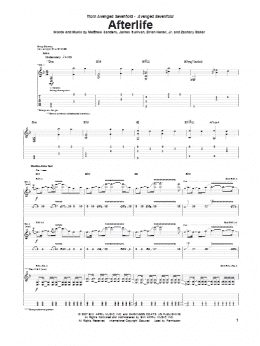 page one of Afterlife (Guitar Tab)