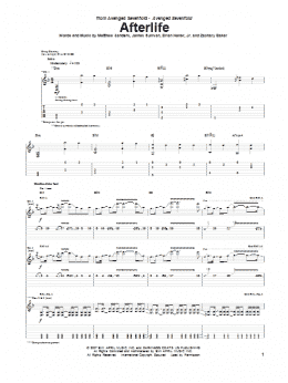 Afterlife sheet music for guitar (tablature, play-along) v2