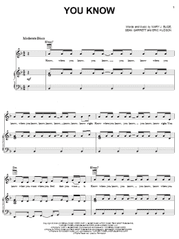 page one of You Know (Piano, Vocal & Guitar Chords (Right-Hand Melody))