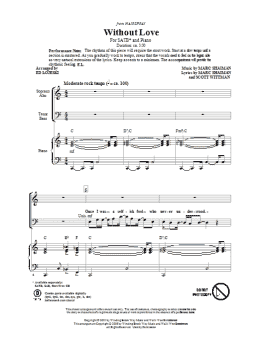 page one of Without Love (SATB Choir)