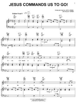 page one of Jesus Commands Us To Go (Piano, Vocal & Guitar Chords (Right-Hand Melody))