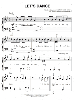 page one of Let's Dance (Big Note Piano)