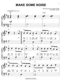 page one of Make Some Noise (Big Note Piano)