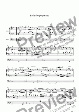 page one of Preludio perpetuus (organo)