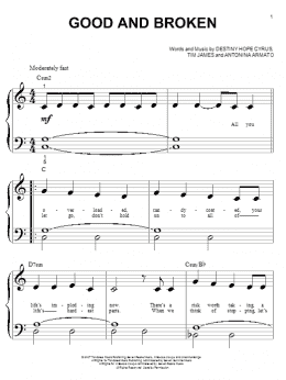 page one of Good And Broken (Big Note Piano)