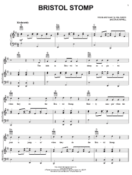 page one of Bristol Stomp (Piano, Vocal & Guitar Chords (Right-Hand Melody))