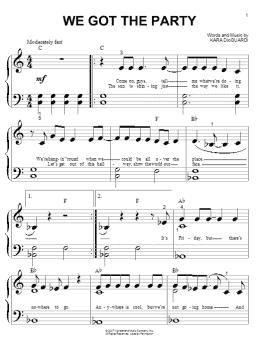 page one of We Got The Party (Big Note Piano)
