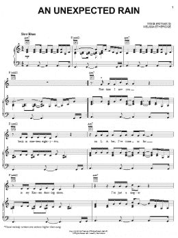 page one of An Unexpected Rain (Piano, Vocal & Guitar Chords (Right-Hand Melody))