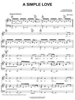 page one of A Simple Love (Piano, Vocal & Guitar Chords (Right-Hand Melody))