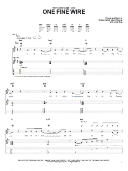 page one of One Fine Wire (Guitar Tab)