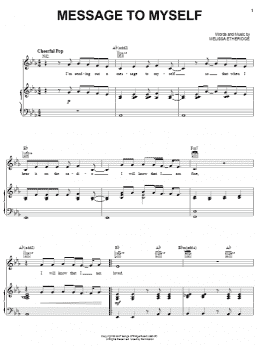 page one of Message To Myself (Piano, Vocal & Guitar Chords (Right-Hand Melody))