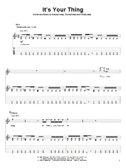 page one of It's Your Thing (Guitar Tab (Single Guitar))