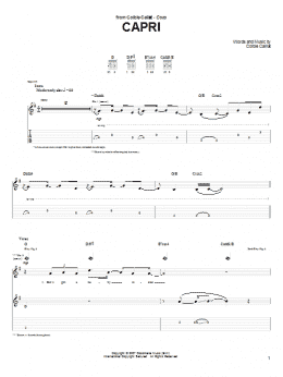 page one of Capri (Guitar Tab)
