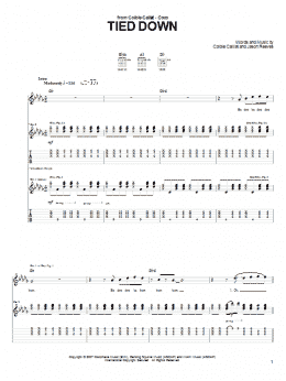 page one of Tied Down (Guitar Tab)