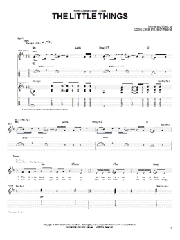 page one of The Little Things (Guitar Tab)