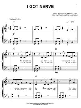 page one of I Got Nerve (Big Note Piano)