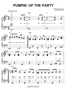 page one of Pumpin' Up The Party (Big Note Piano)