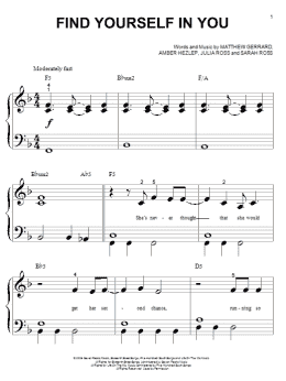 page one of Find Yourself In You (Big Note Piano)