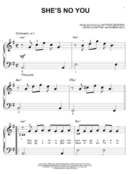 page one of She's No You (Big Note Piano)