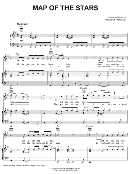 page one of Map Of The Stars (Piano, Vocal & Guitar Chords (Right-Hand Melody))