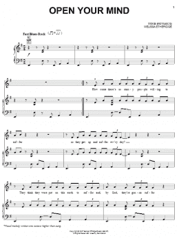 page one of Open Your Mind (Piano, Vocal & Guitar Chords (Right-Hand Melody))