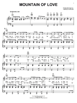 page one of Mountain Of Love (Piano, Vocal & Guitar Chords (Right-Hand Melody))