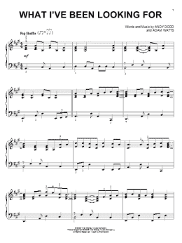 page one of What I've Been Looking For (Piano Solo)