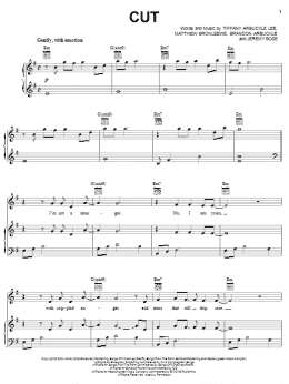 page one of Cut (Piano, Vocal & Guitar Chords (Right-Hand Melody))