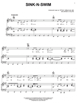 page one of Sink-n-Swim (Piano, Vocal & Guitar Chords (Right-Hand Melody))