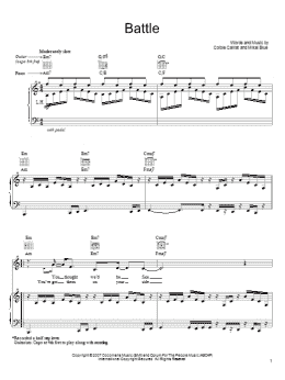 page one of Battle (Piano, Vocal & Guitar Chords (Right-Hand Melody))