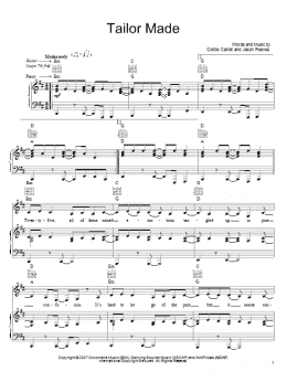 page one of Tailor Made (Piano, Vocal & Guitar Chords (Right-Hand Melody))