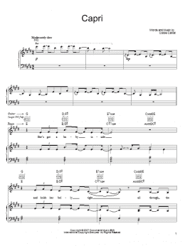 page one of Capri (Piano, Vocal & Guitar Chords (Right-Hand Melody))