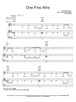 page one of One Fine Wire (Piano, Vocal & Guitar Chords (Right-Hand Melody))