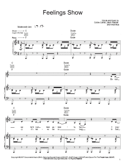 page one of Feelings Show (Piano, Vocal & Guitar Chords (Right-Hand Melody))