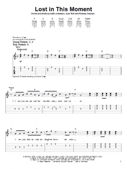 page one of Lost In This Moment (Easy Guitar Tab)