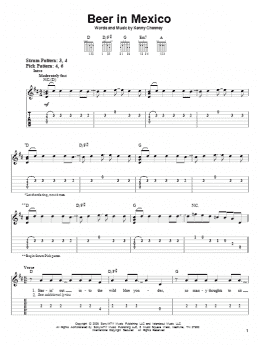 page one of Beer In Mexico (Easy Guitar Tab)