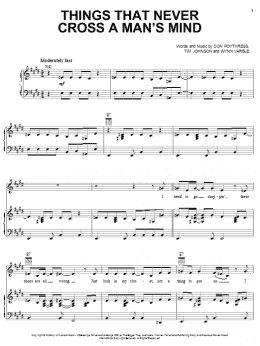 page one of Things That Never Cross A Man's Mind (Piano, Vocal & Guitar Chords (Right-Hand Melody))