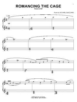 page one of Romancing The Cage (Piano Solo)