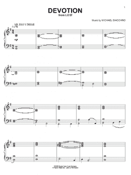 page one of Devotion (Piano Solo)