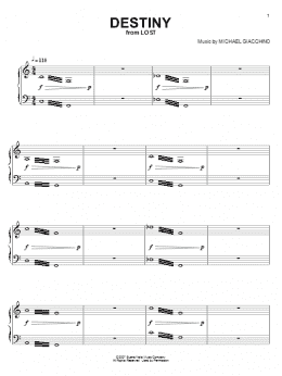 page one of Destiny (Piano Solo)