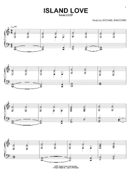 page one of Island Love (Piano Solo)