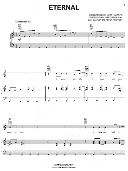 page one of Eternal (Piano, Vocal & Guitar Chords (Right-Hand Melody))