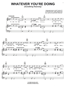 page one of Whatever You're Doing (Something Heavenly) (Piano, Vocal & Guitar Chords (Right-Hand Melody))