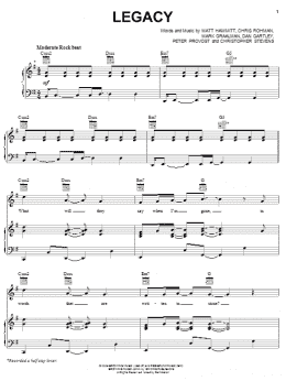page one of Legacy (Piano, Vocal & Guitar Chords (Right-Hand Melody))