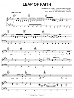 page one of Leap Of Faith (Piano, Vocal & Guitar Chords (Right-Hand Melody))