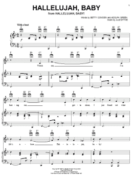 page one of Hallelujah, Baby (Piano, Vocal & Guitar Chords (Right-Hand Melody))