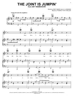 page one of The Joint Is Jumpin' (Piano, Vocal & Guitar Chords (Right-Hand Melody))