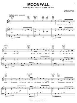 page one of Moonfall (from The Mystery Of Edwin Drood) (Piano, Vocal & Guitar Chords (Right-Hand Melody))