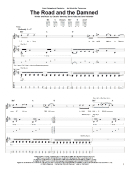page one of The Road And The Damned (Guitar Tab)