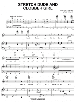 page one of Stretch Dude And Clobber Girl (Piano, Vocal & Guitar Chords (Right-Hand Melody))